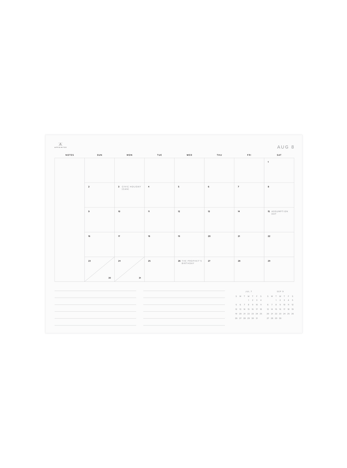 Month Planning (July - December 2026)