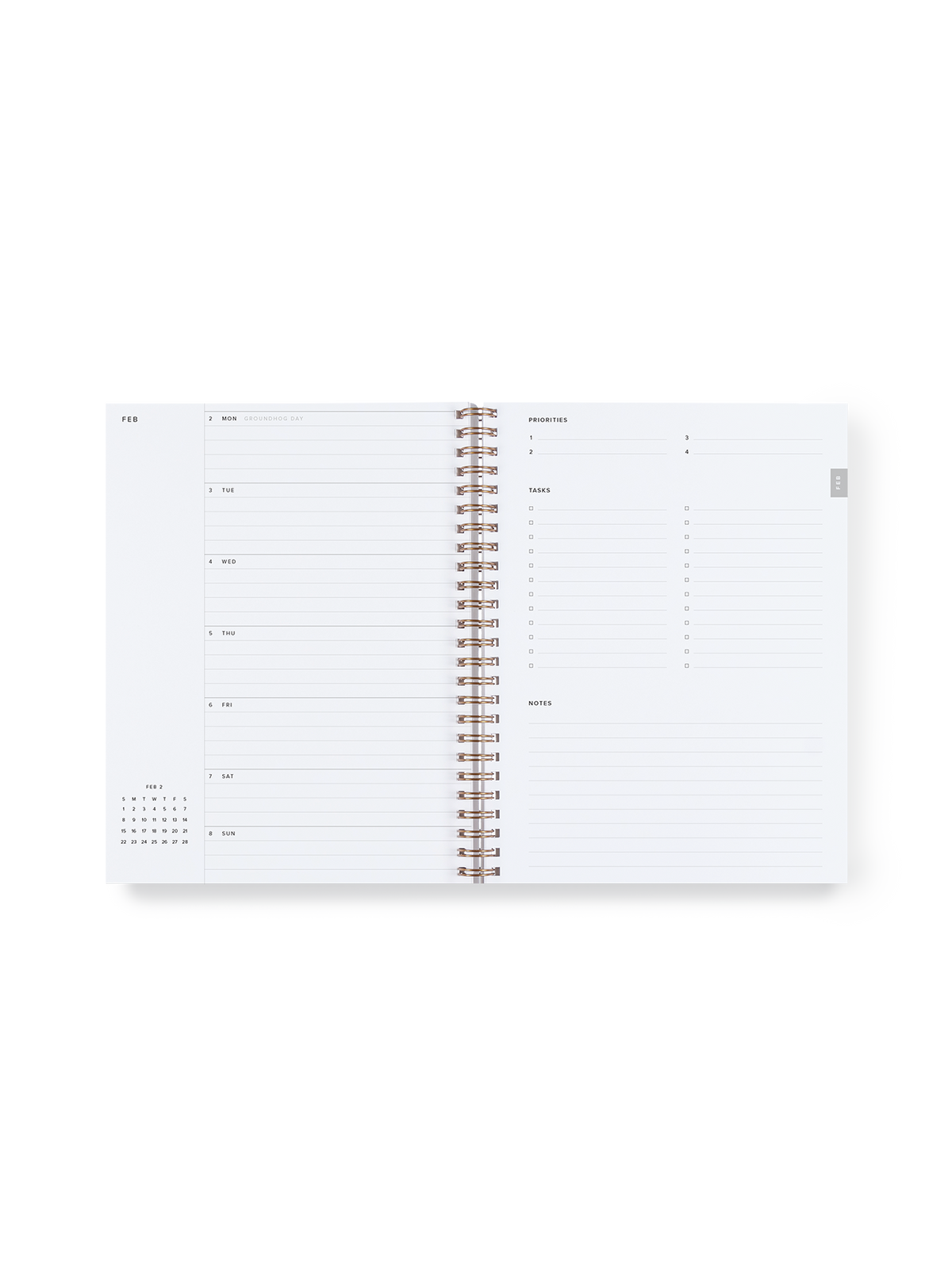 Compact Task Planner interior weekly spread