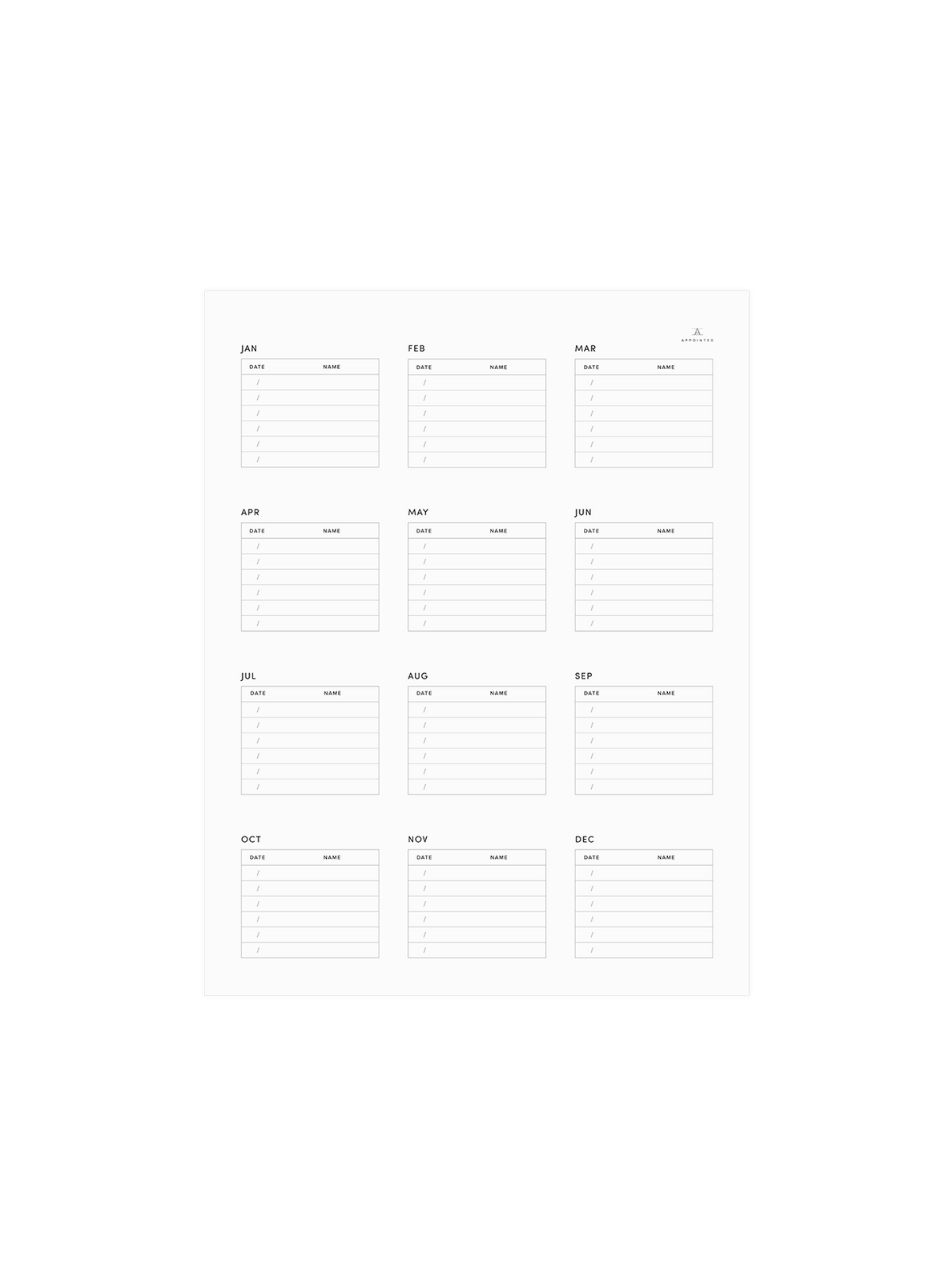 Perpetual Day Tracker Digital Download