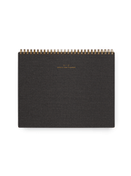 Appointed 26-27 top-bound Weekly Task Planner with brass wire-o binding and gold foil details || Charcoal Gray