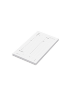 Daily Task Pad angled in White || White