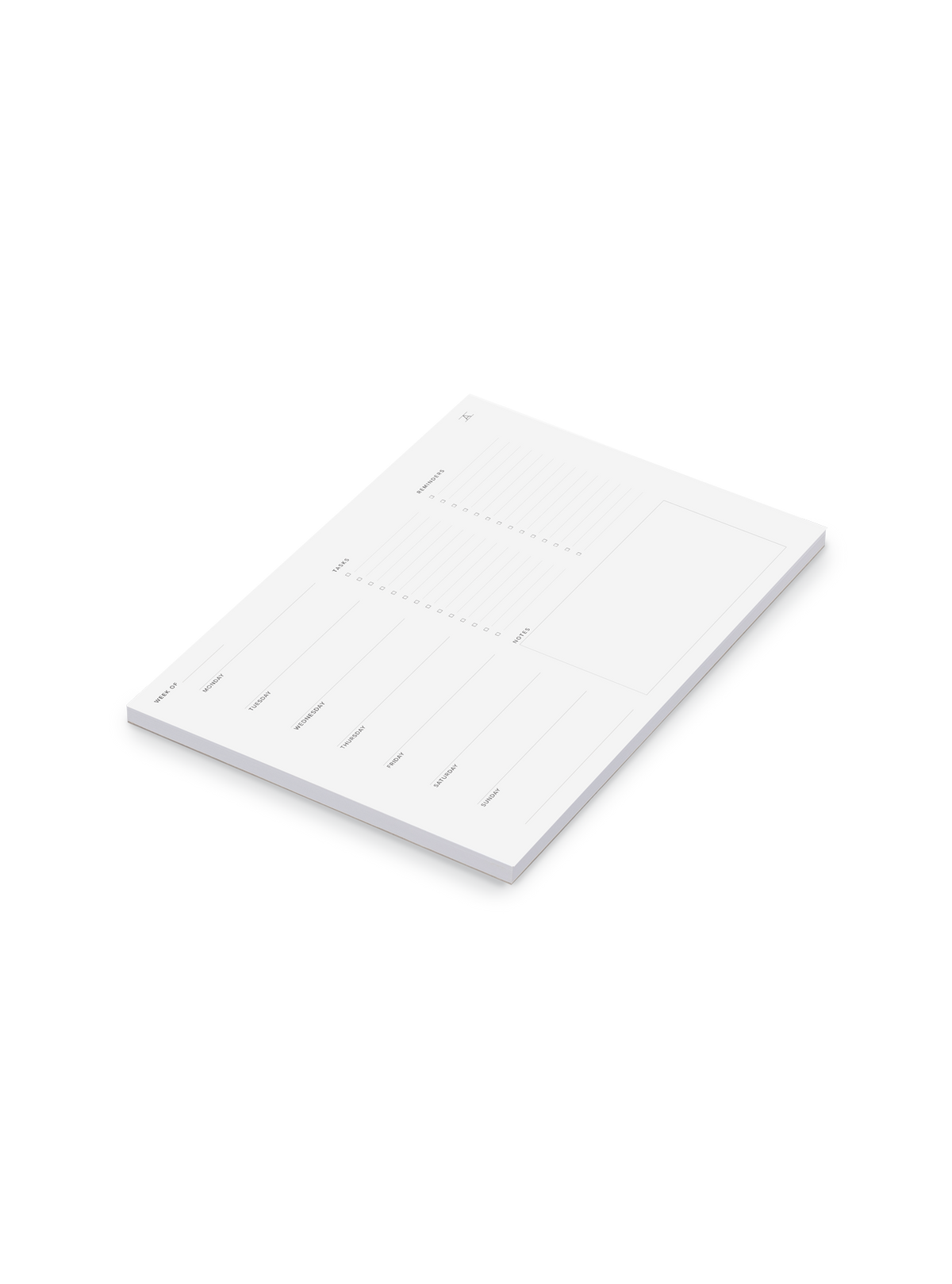 Appointed Weekly Task Pad Side Angle View