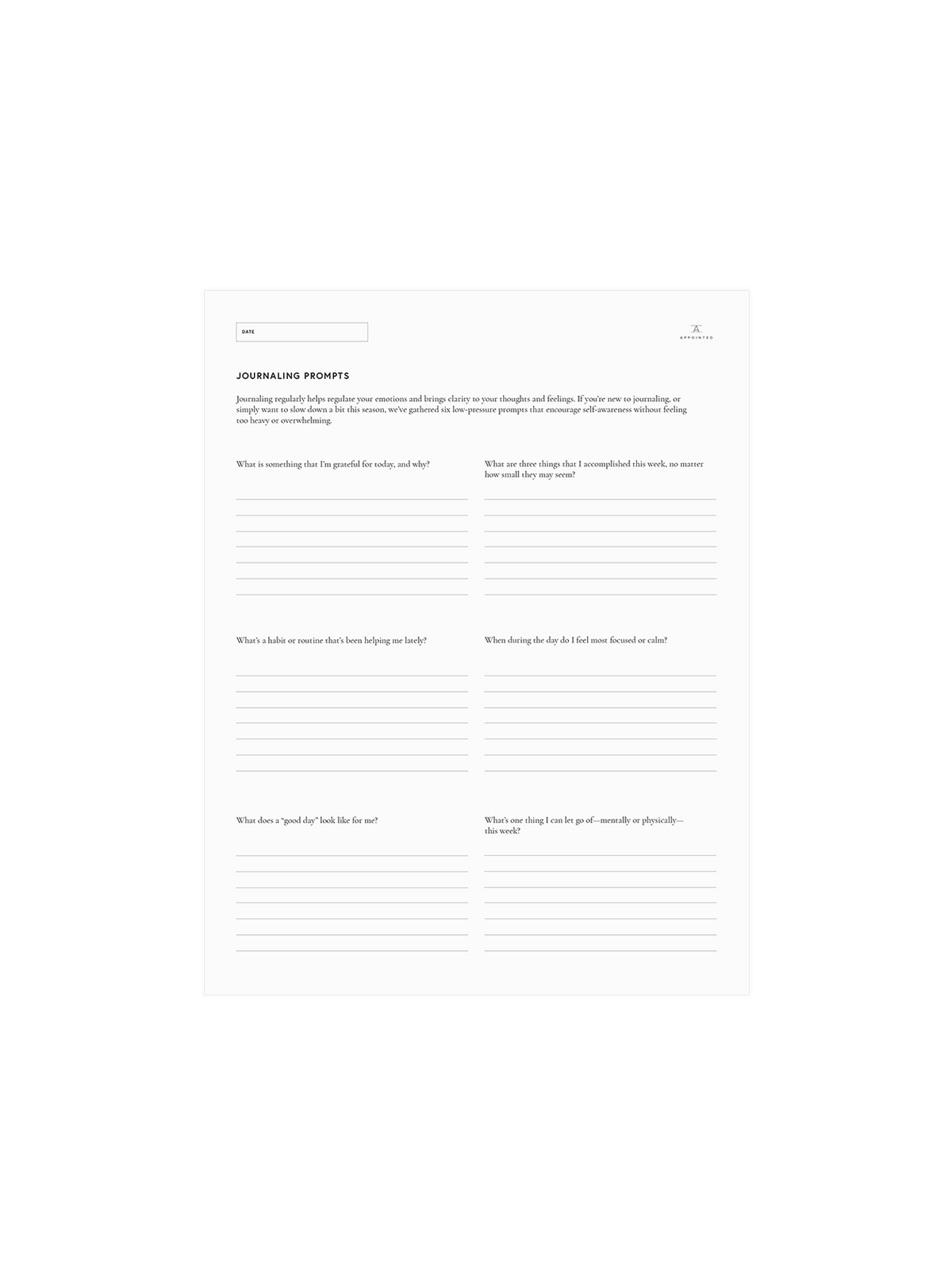 Journaling Prompts
