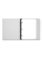 The us-appointed.livempact Binder Tabs in the Mineral Compact Binder, front view.
