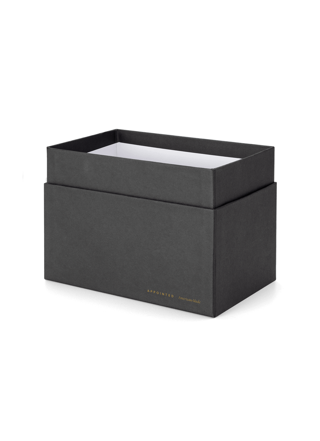 Diagonal view of onyx storage box, lid off|| Onyx