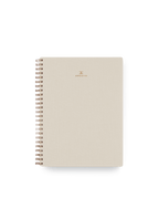 Appointed Workbook in Natural Linen bookcloth with brass wire-o binding front cover || Natural Linen